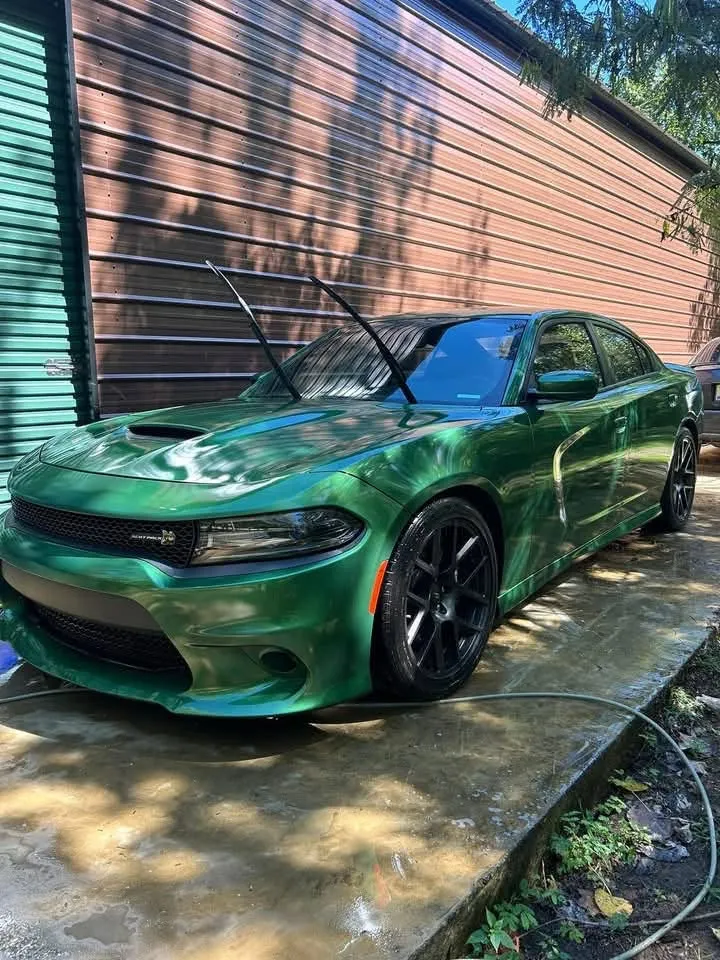 Wet paint reflections after a wash